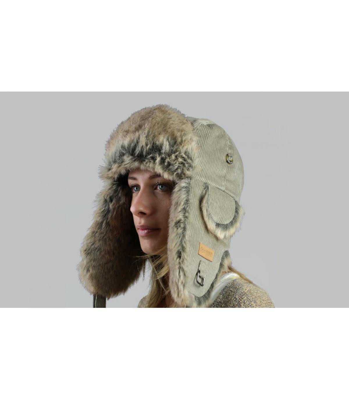 Colbacco donna beige Rib romber wm beige Colbacco donna beige Rib romber wm beige